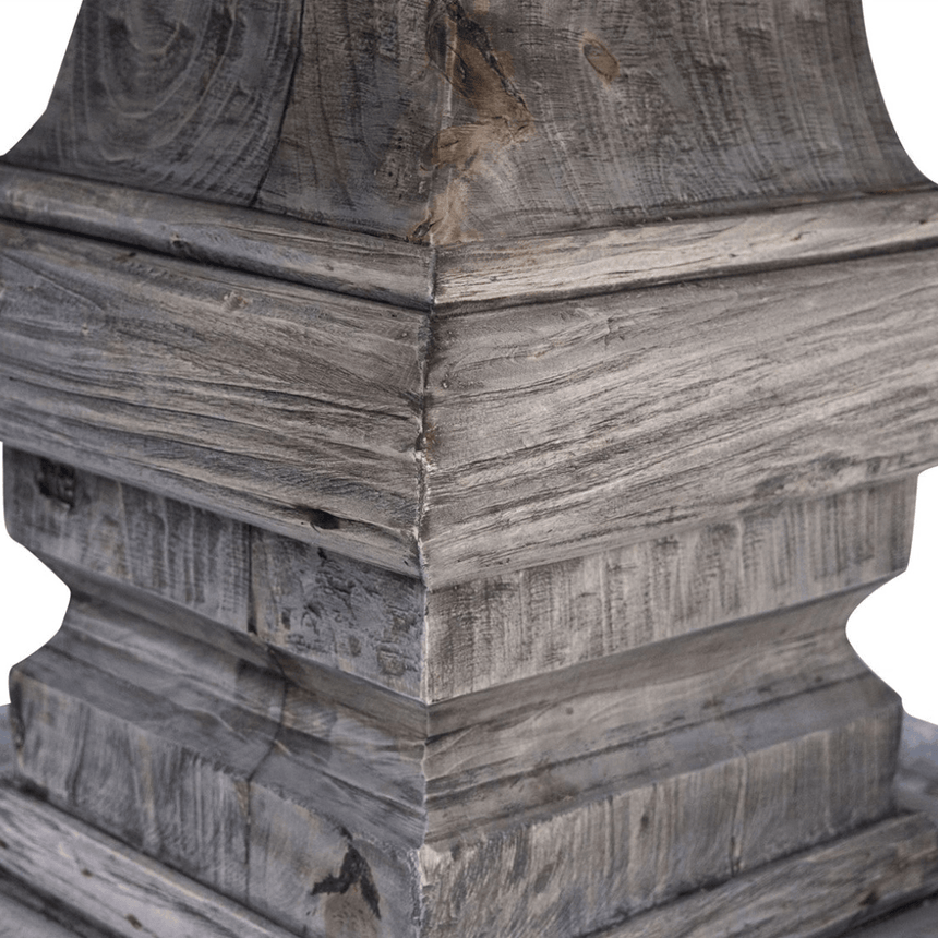 Column wooden dining table Ø180