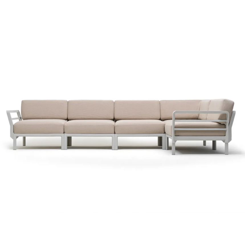 Nardi Maximo 5-seater fabric garden sofa with gesso frame