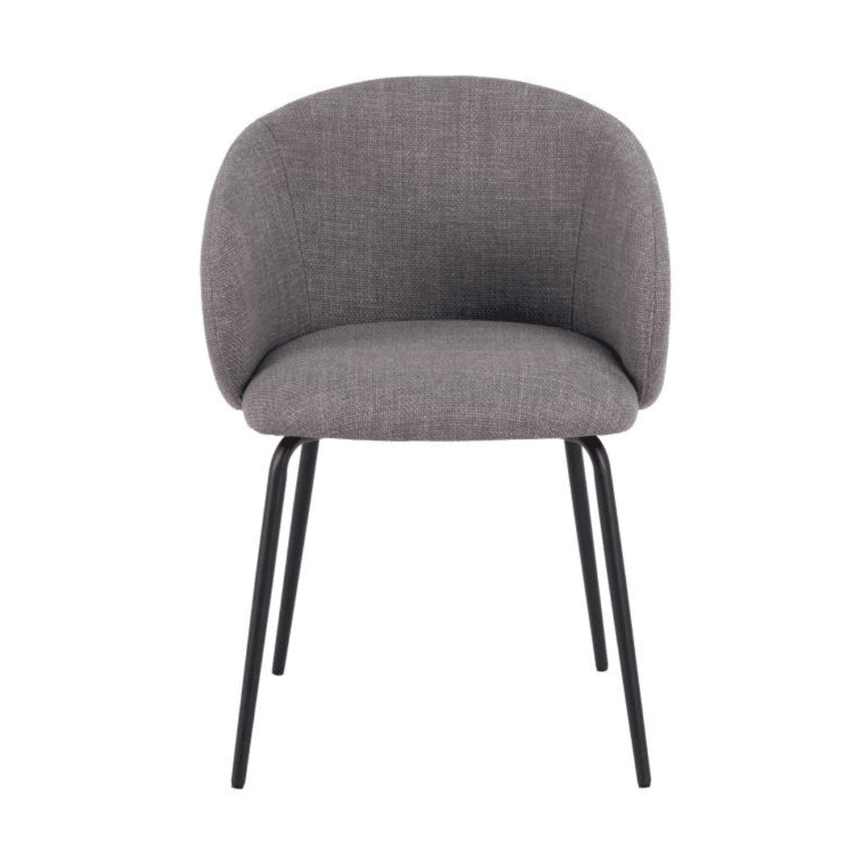 Eleanor fabric chair with black legs