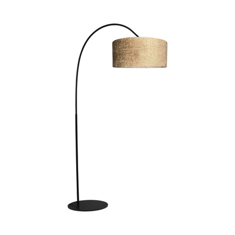 Arch fabric floor lamp with black frame 183x91