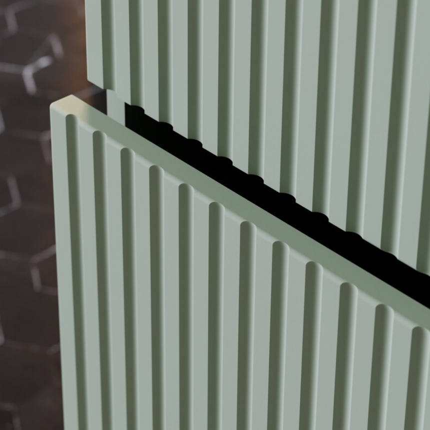 Baggy woven chenille pouf