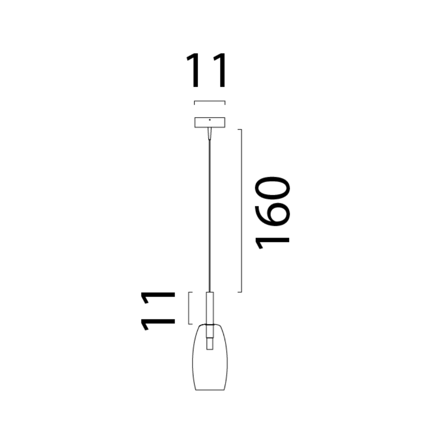 Lido világosszürke üveg függőlámpa