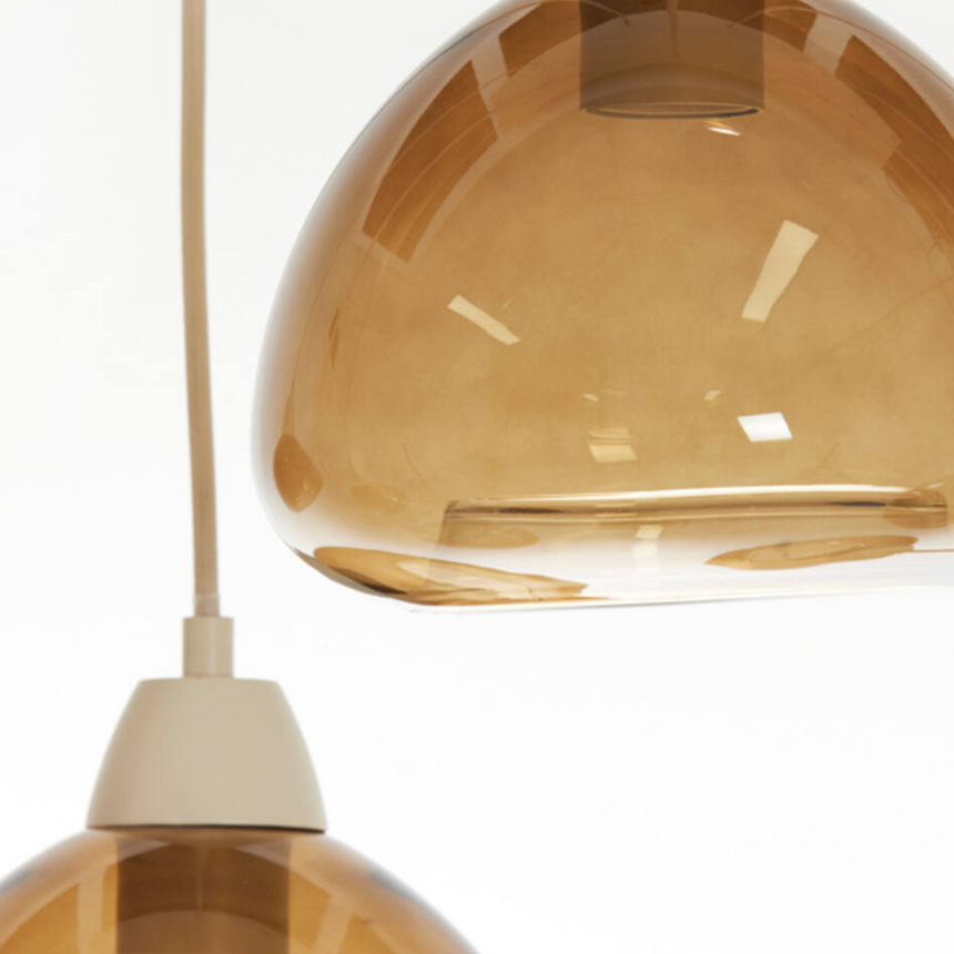 Bisho glass pendant lamp 5 bulbs
