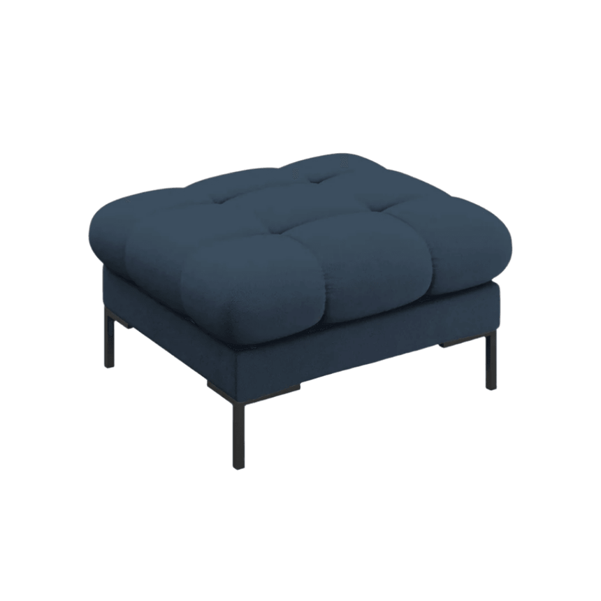 Mamaia fabric pouf with black legs
