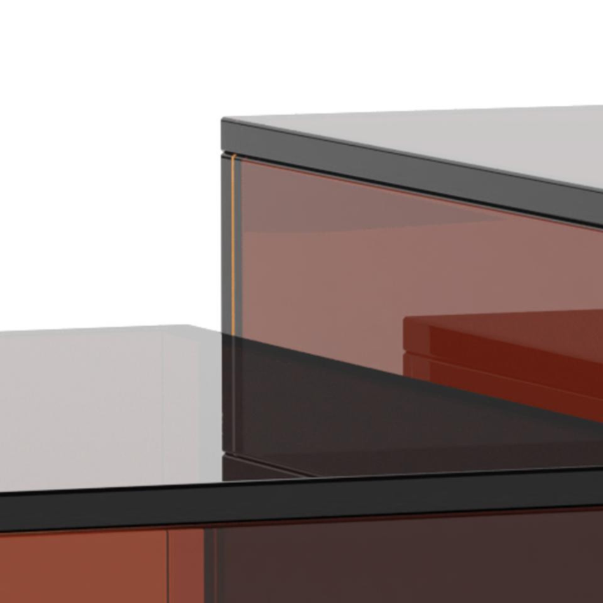 Dice marble effect coffee table set 58x58