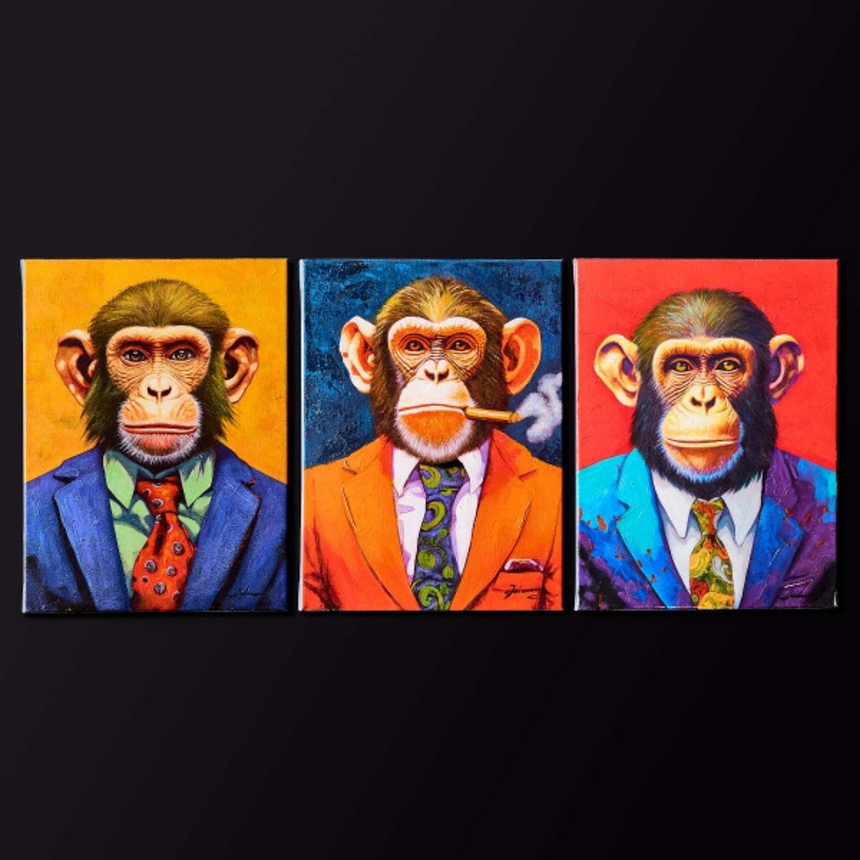 Smoking Monkey vászon falikép