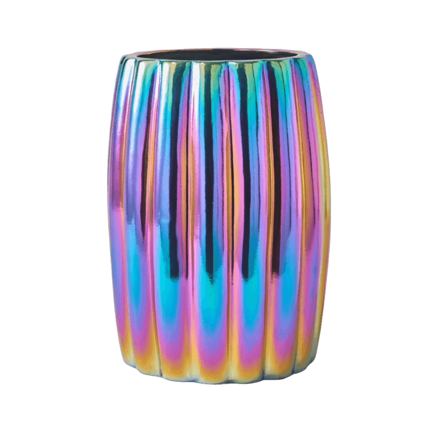 Curvy ceramic flower pot