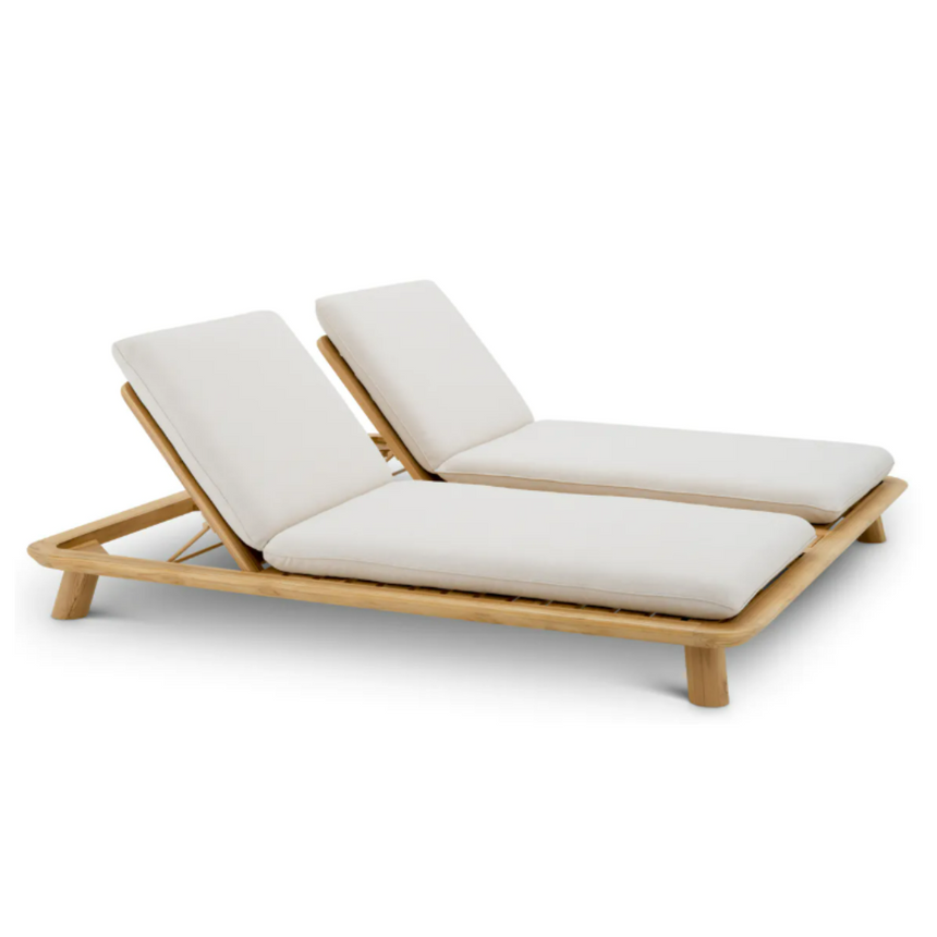 Weston wooden double sun lounger