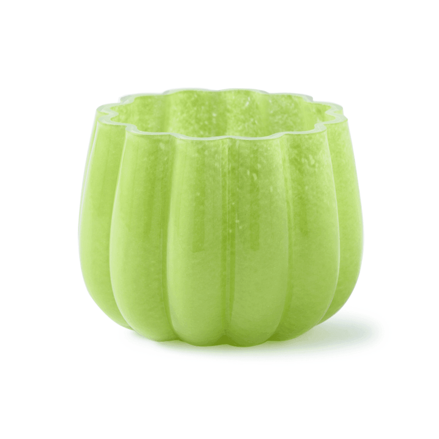 Melon glass candle holder