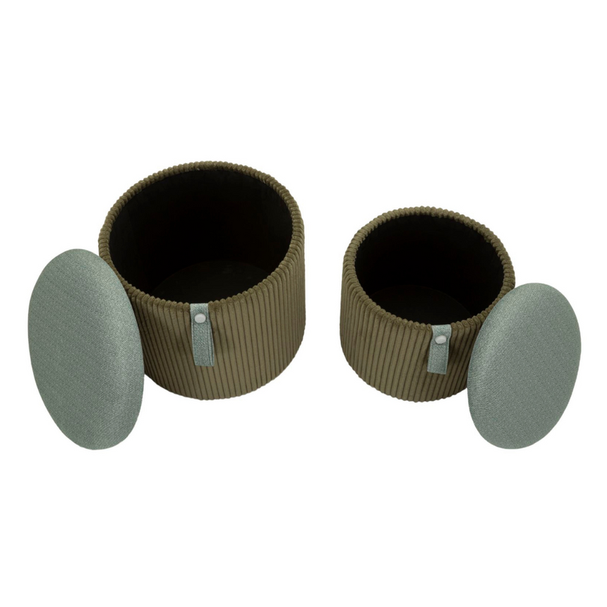 Bolzano corduroy pouf set