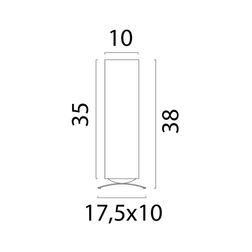 Oblica üveg asztali lámpa nikkel talppal