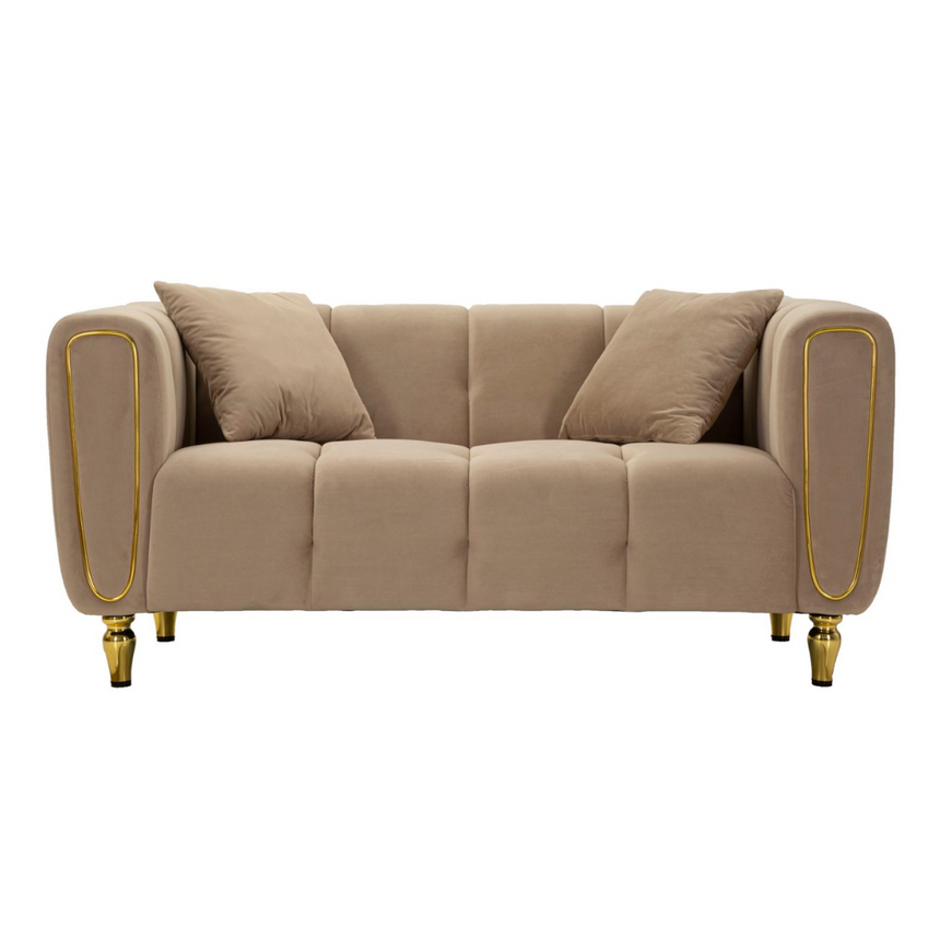 Alma 2-seater velvet sofa