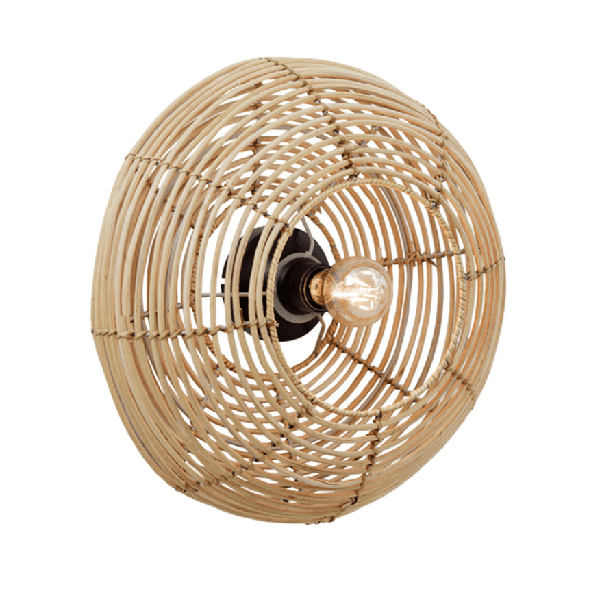 Milan rattan wall lamp