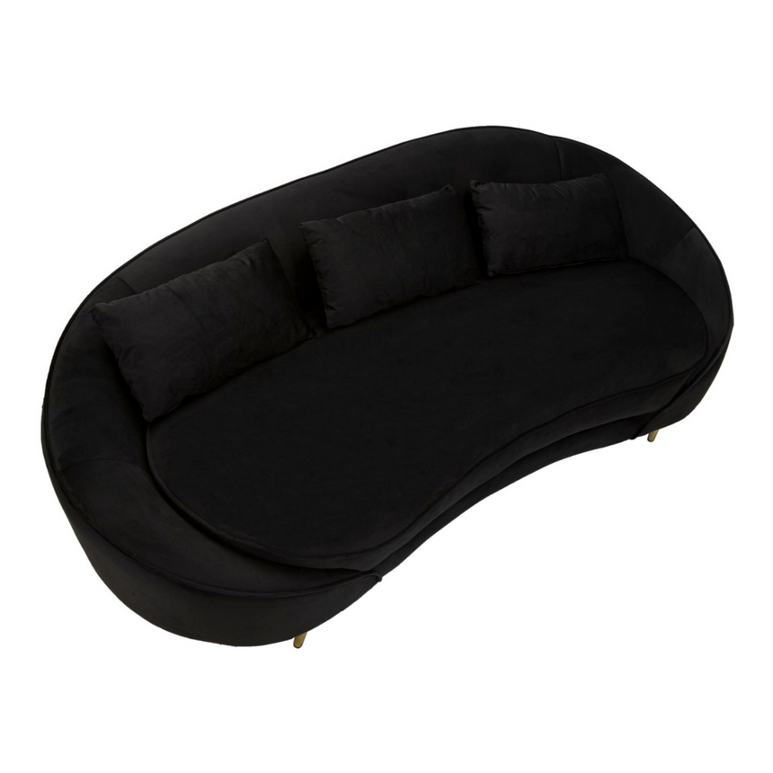 Oslo 3-seater velvet sofa