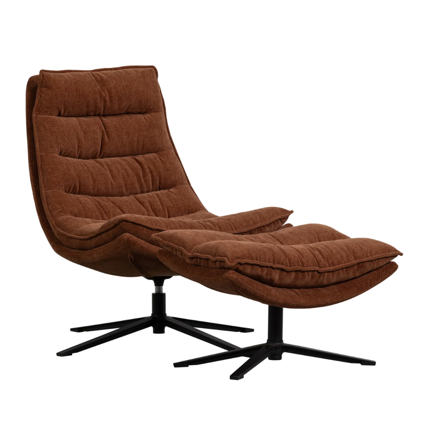 Kube szövet forgó fotel lábtartóval