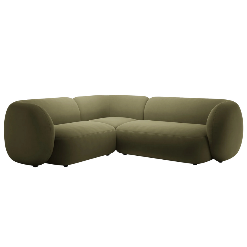 Kate bársony sarokkanapé balos 252x220