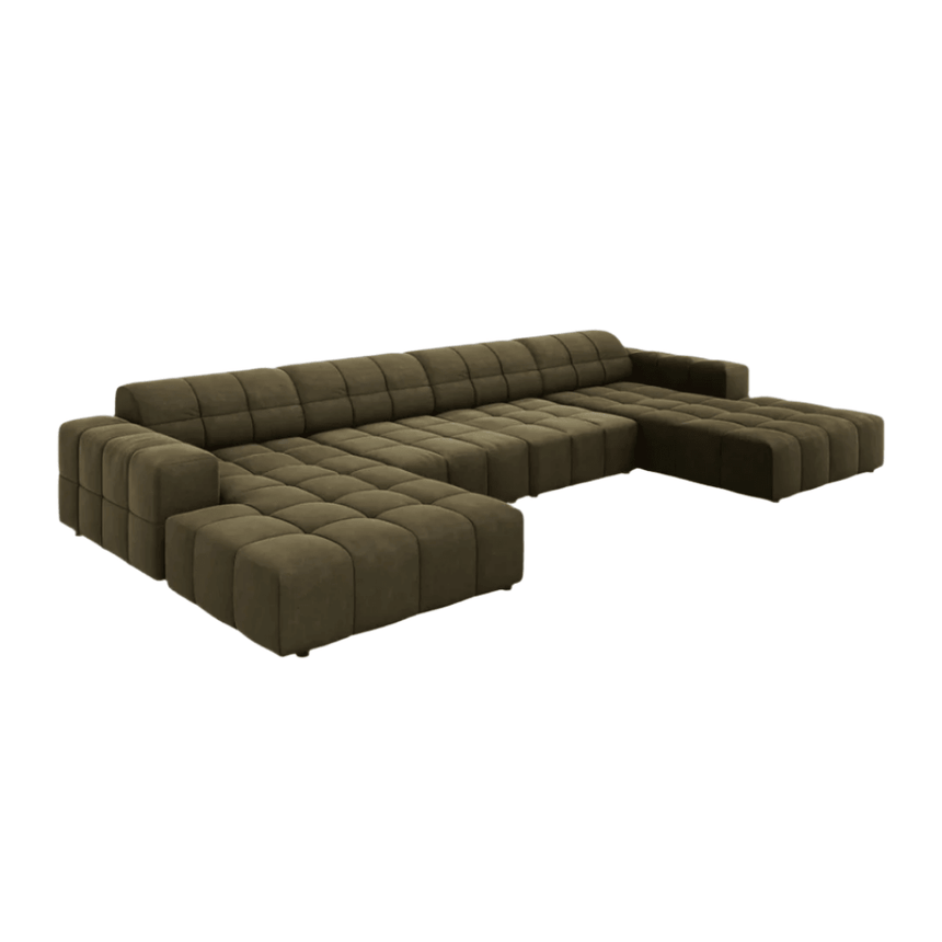 Jennifer U-shaped velvet sofa