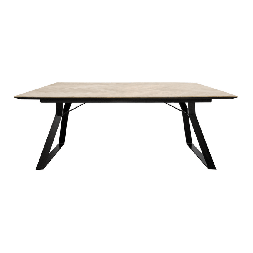 Herringbone wooden dining table 200x90
