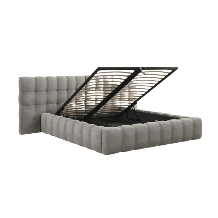 Mamaia wide velvet bed frame 160x200
