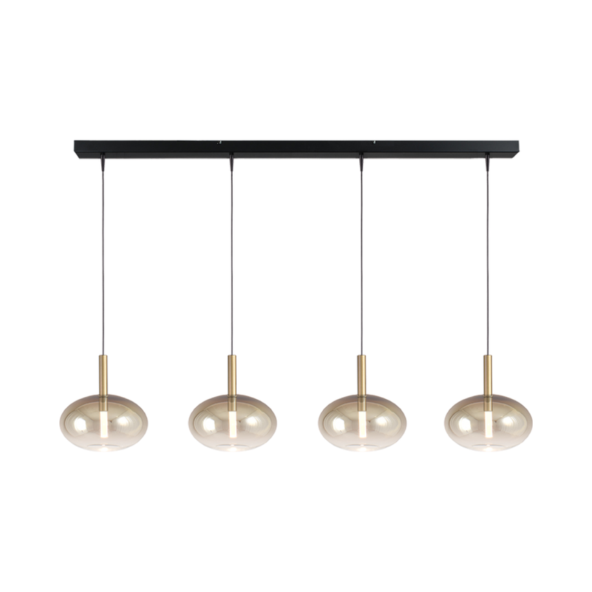 Lido arany üveg függőlámpa arany foglalattal