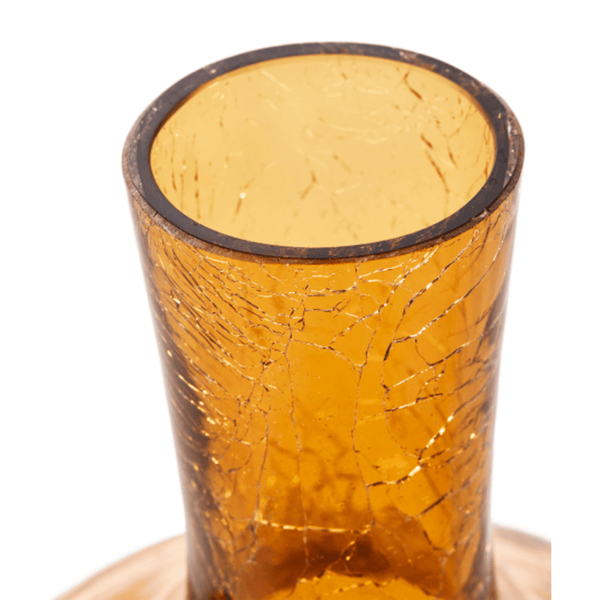 Crackled Ball glass vase 32cm