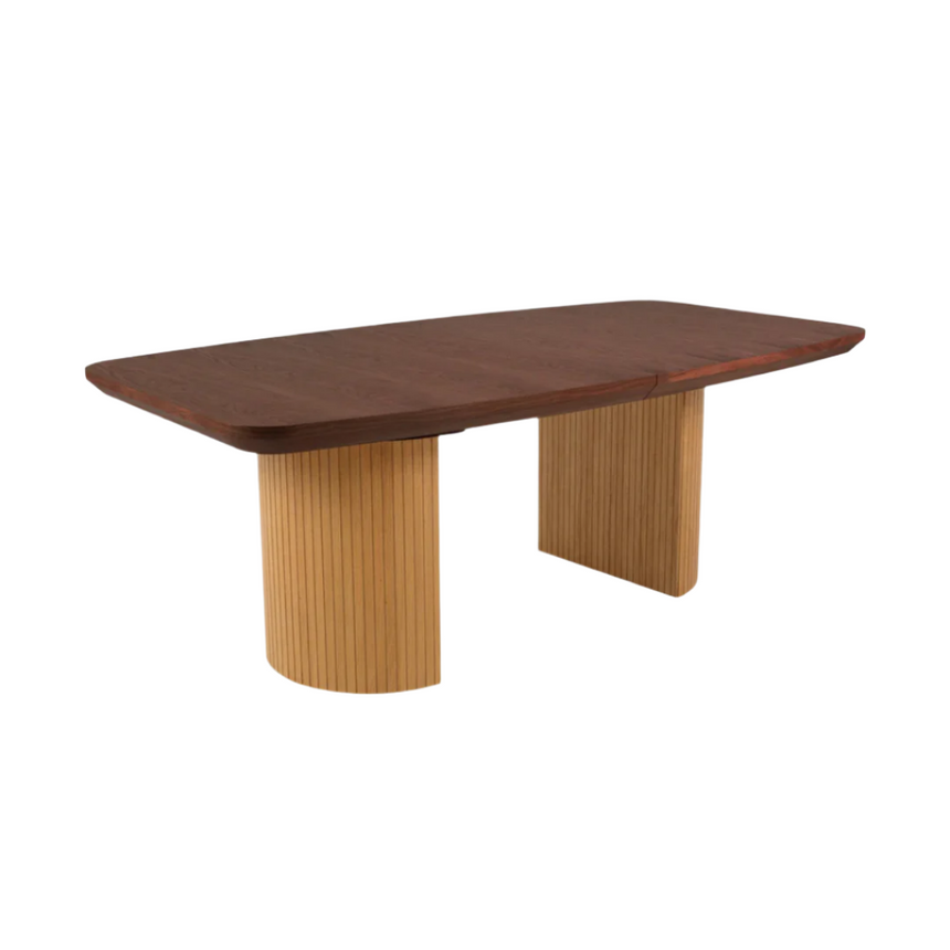 Mana extendable wooden dining table with natural legs