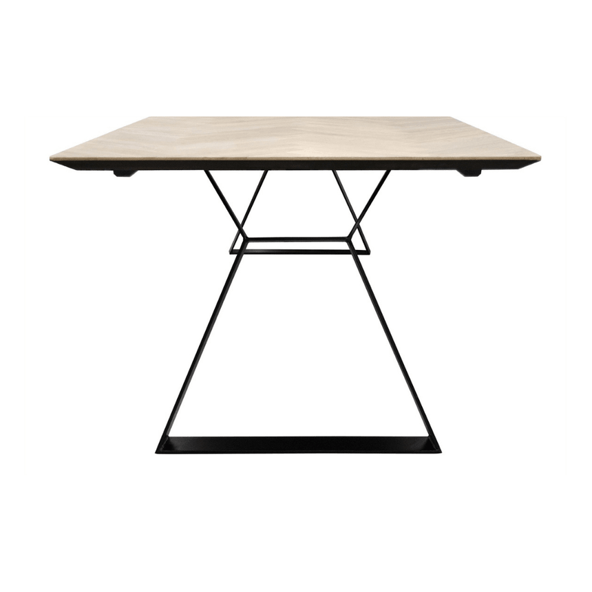 Herringbone wooden dining table 200x90