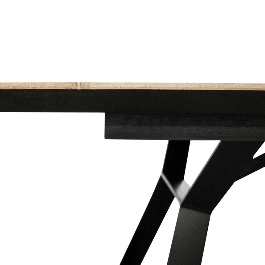 Herringbone wooden dining table 200x90