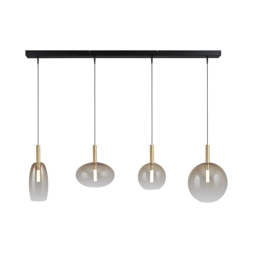 Lido arany üveg függőlámpa arany foglalattal