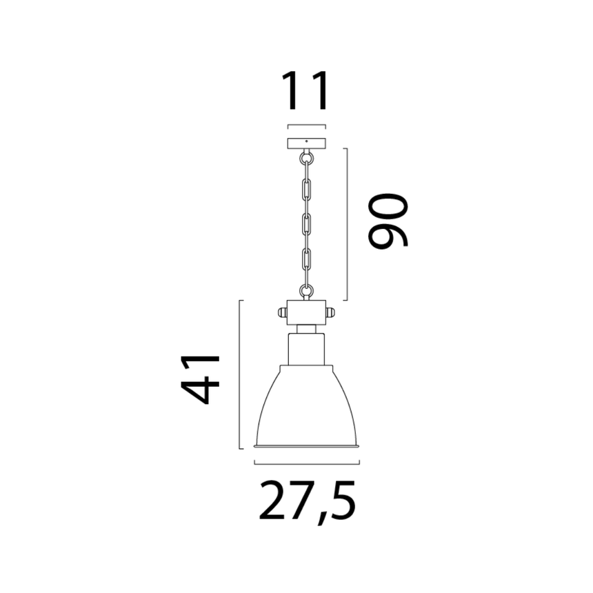 Model 2007 fém függőlámpa