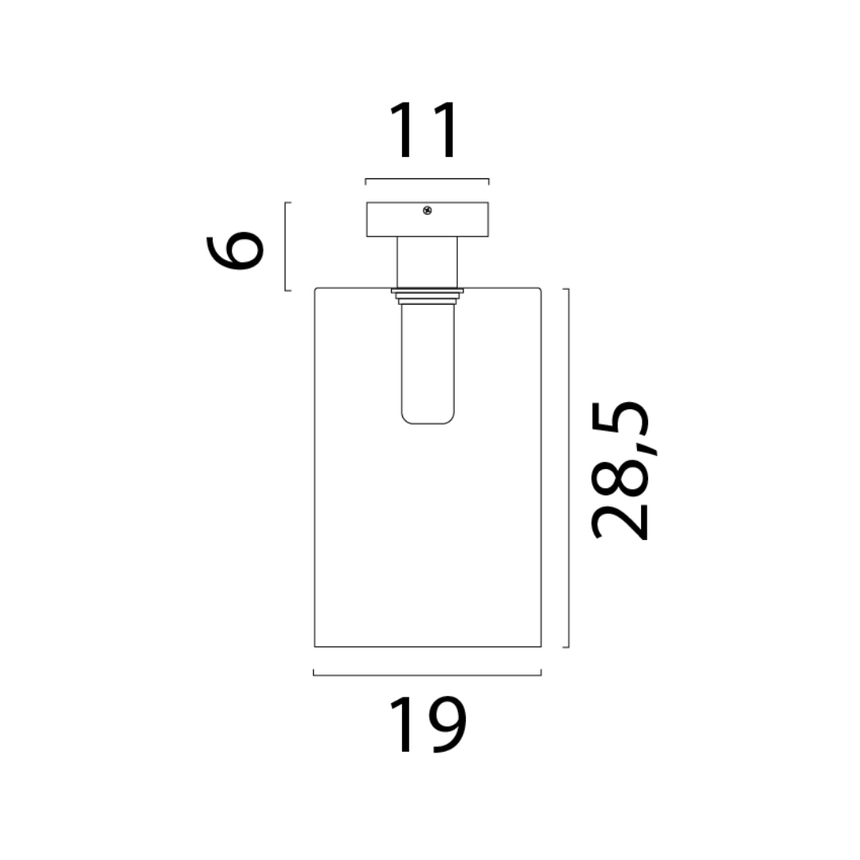 Ortona üveg csillár Ø19