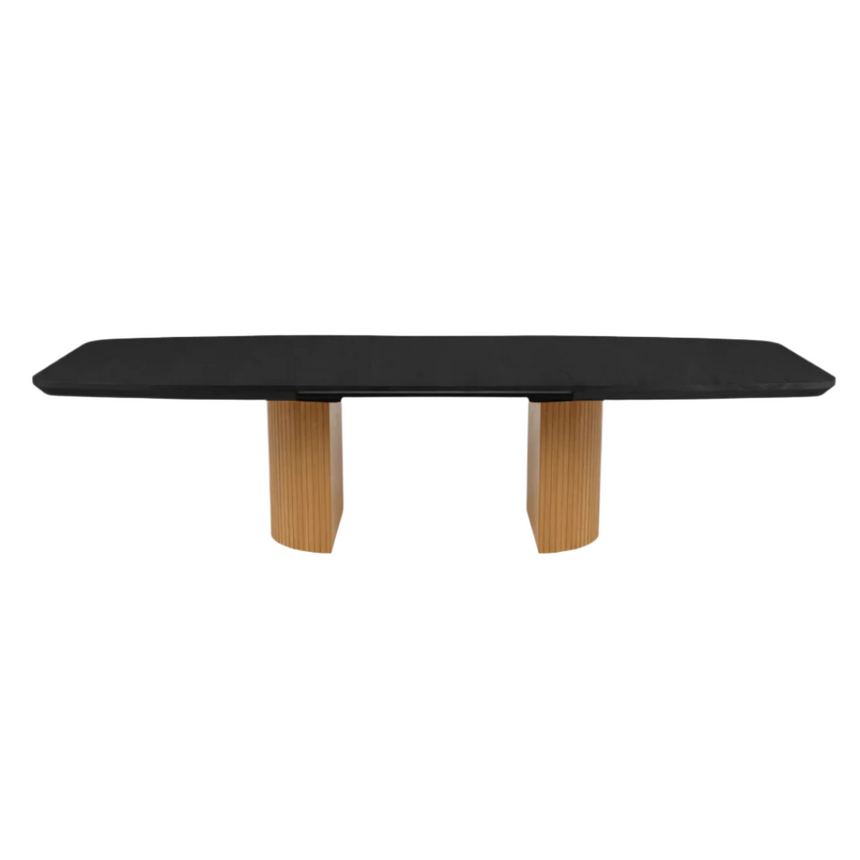 Mana extendable wooden dining table with natural legs