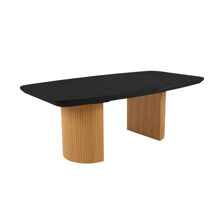 Mana extendable wooden dining table with natural legs
