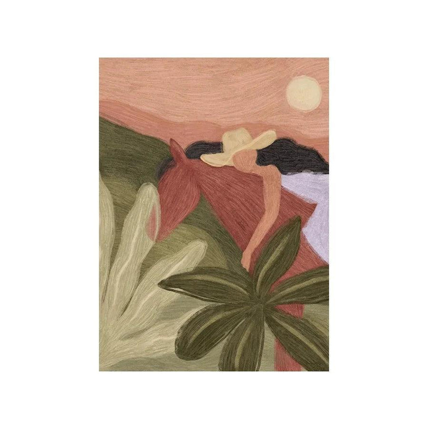 Horse Sunset design canvas print