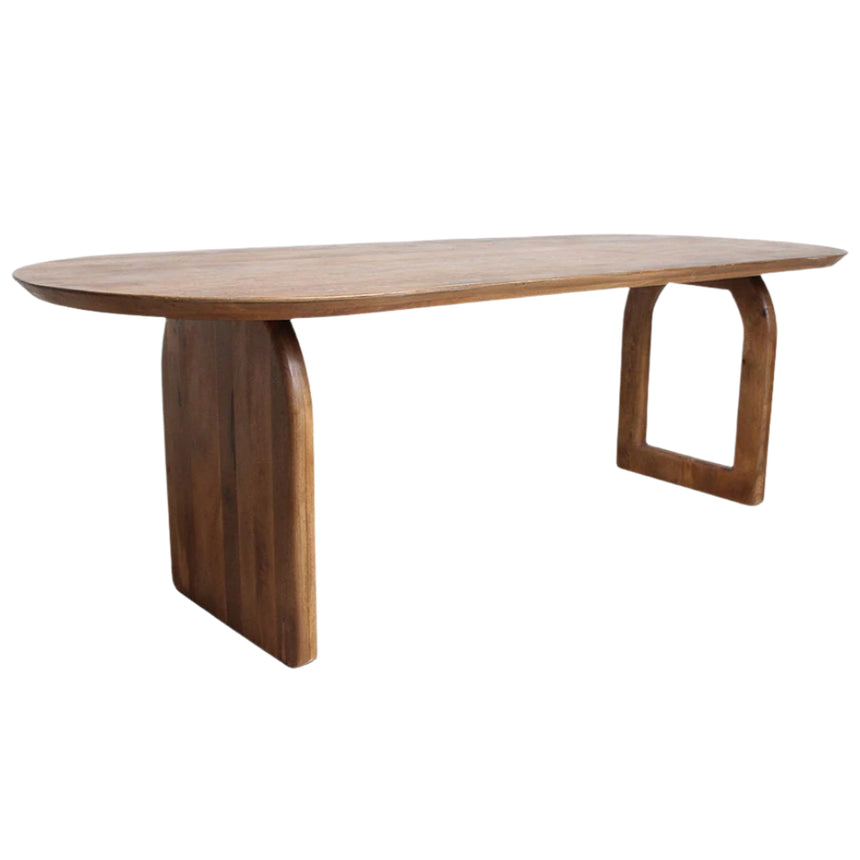 Bullnose Mix wood dining table 200x90