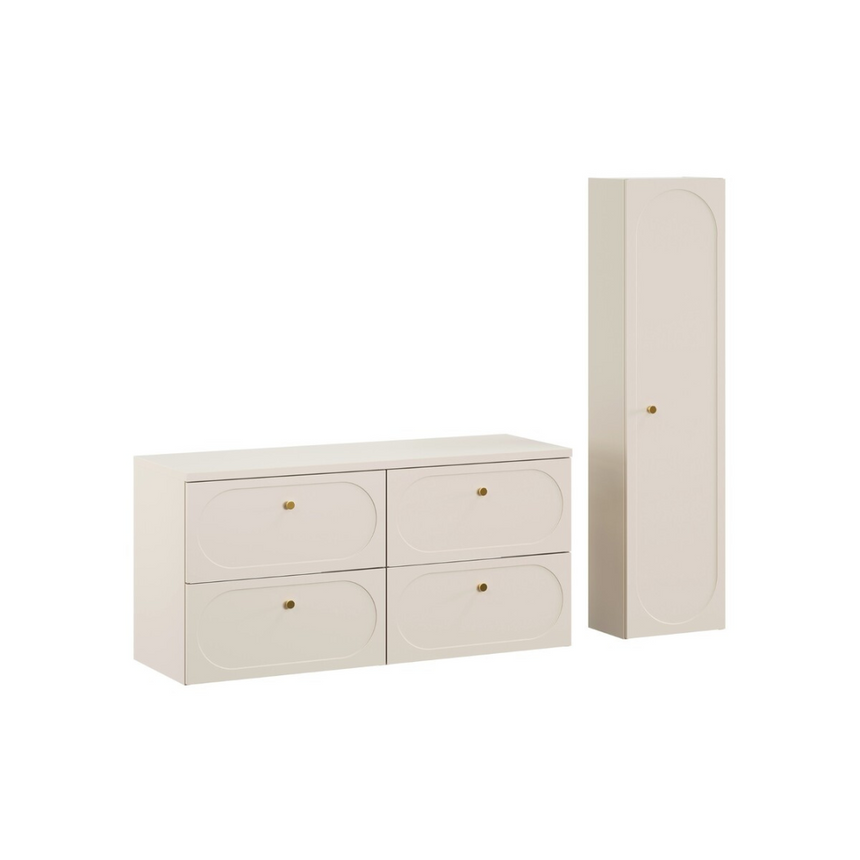 Baggy woven chenille pouf