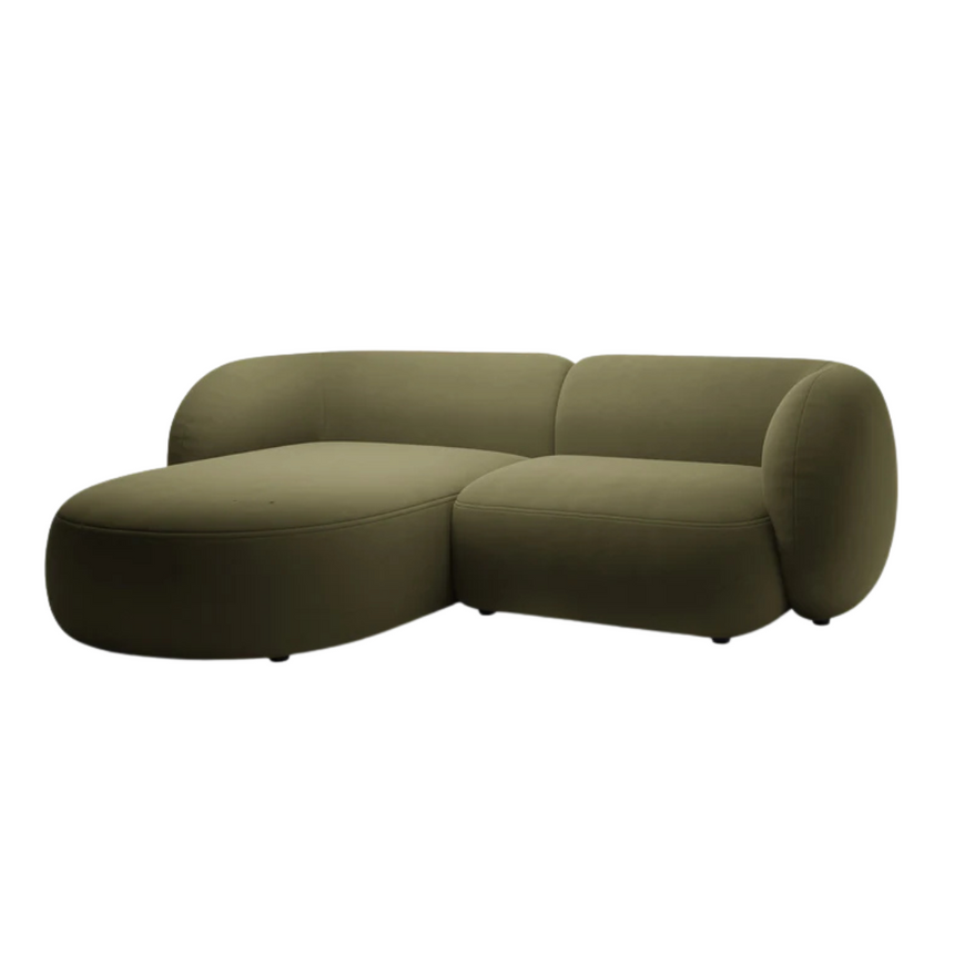 Kate bársony sarokkanapé balos 255cm