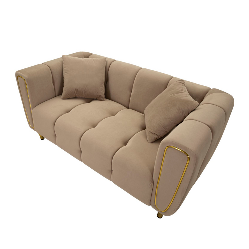 Alma 2-seater velvet sofa