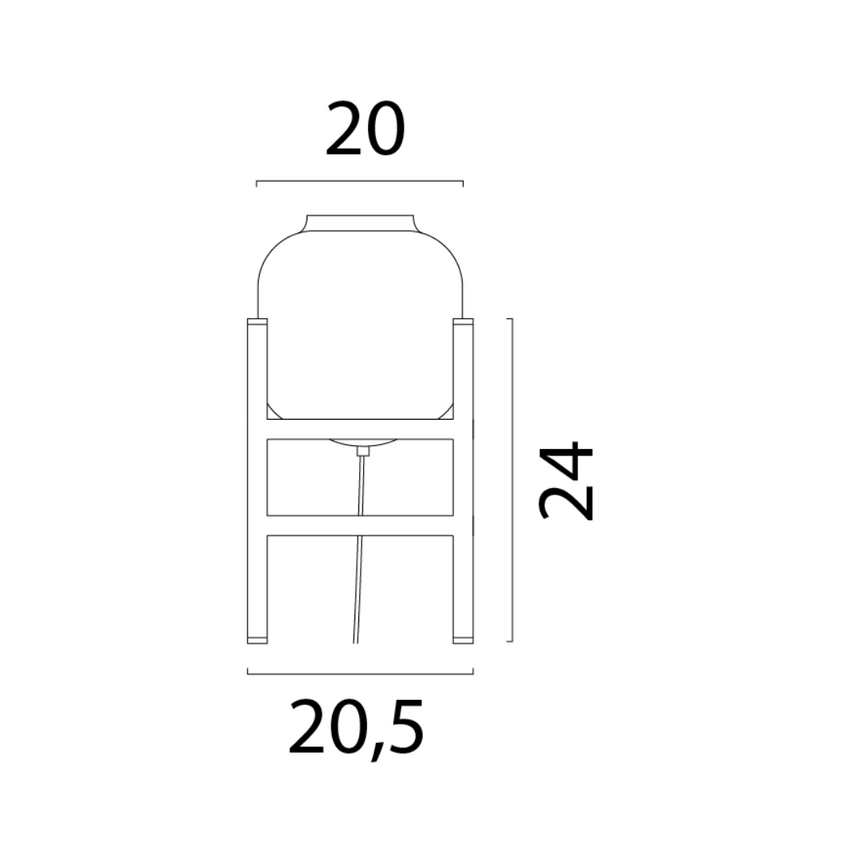 Lett Rib üveg asztali lámpa