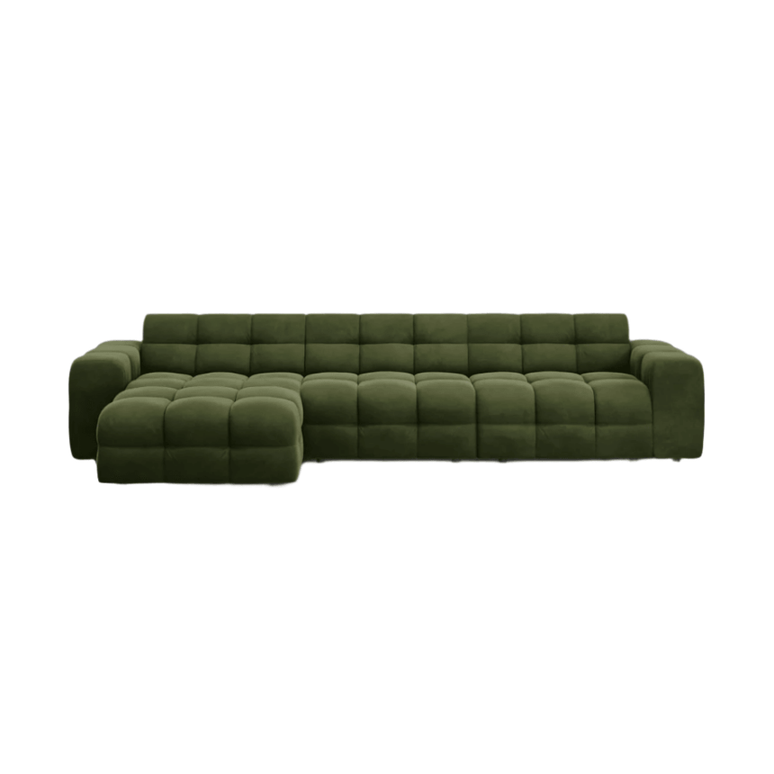 Kendal left velvet corner sofa 357x173