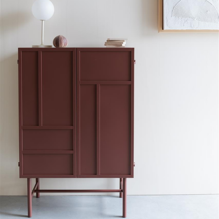 Faces wooden cabinet