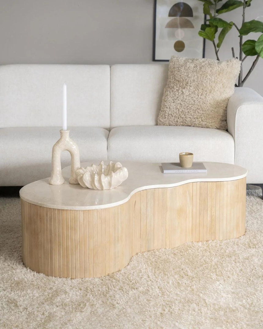 Kira marble coffee table 129x84