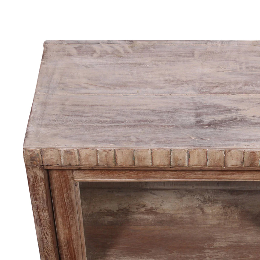 Teak glass door cabinet