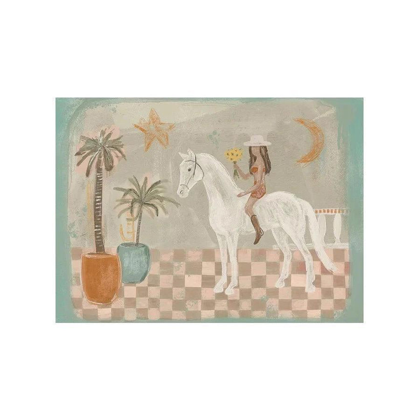 Sunflower Rider design canvas print