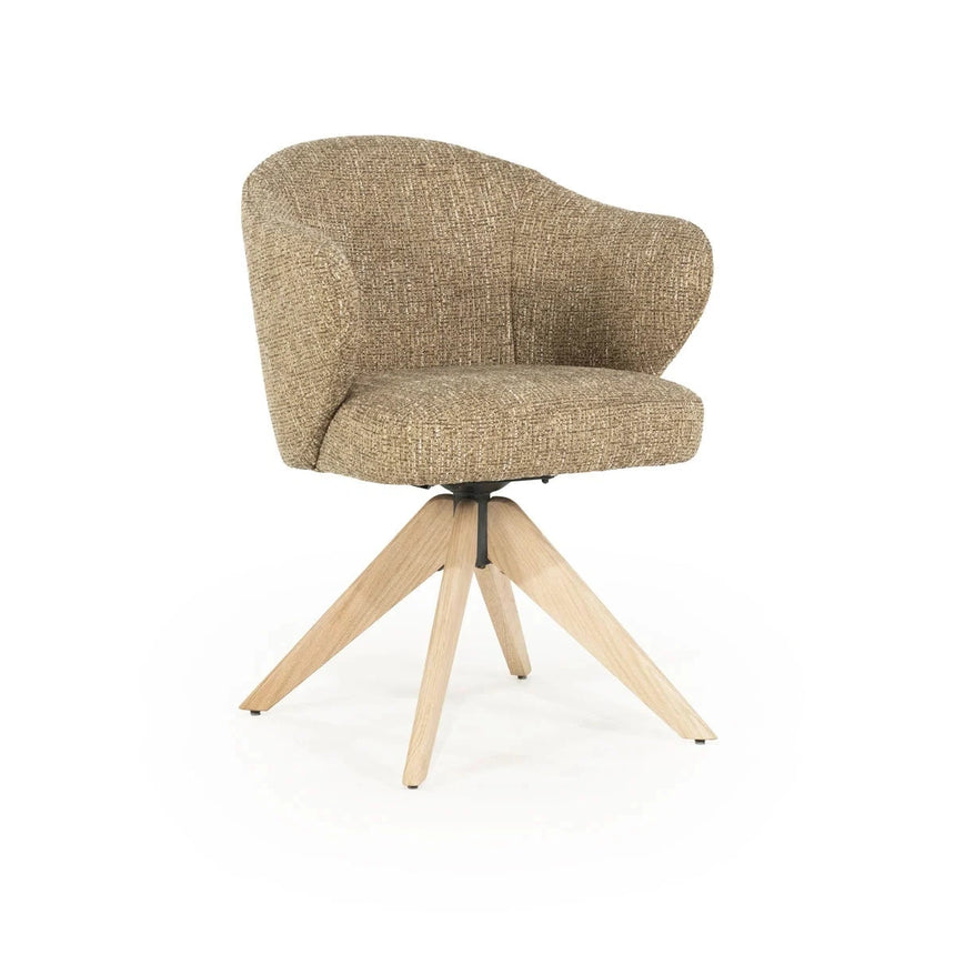 Connor szövet forgószék fa lábbal