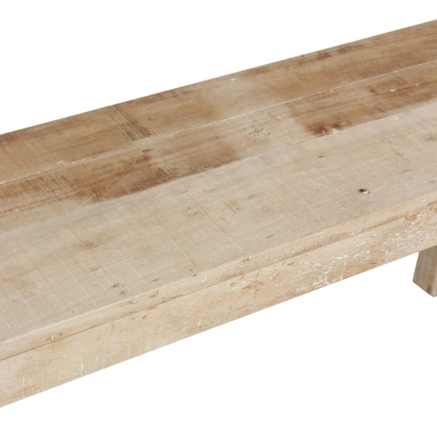 Limewash wood folding bench