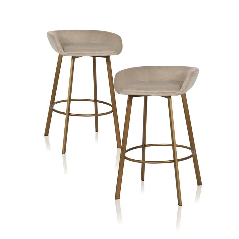 Cressida támla nélküli bársony bárszék szettben