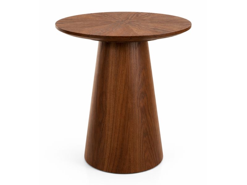 Angelo kerek dohányzóasztal / lerakóasztal – Furnérozott kivitelben, Ø 45 cm