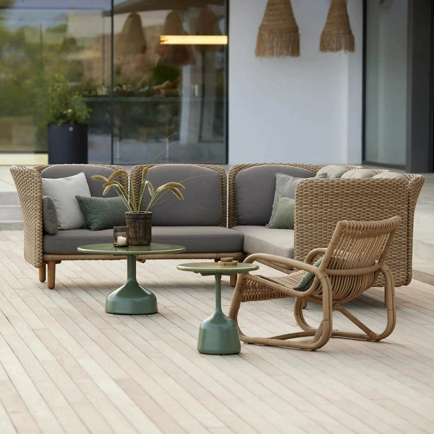 Glaze kő kerti dohányzóasztal Ø70