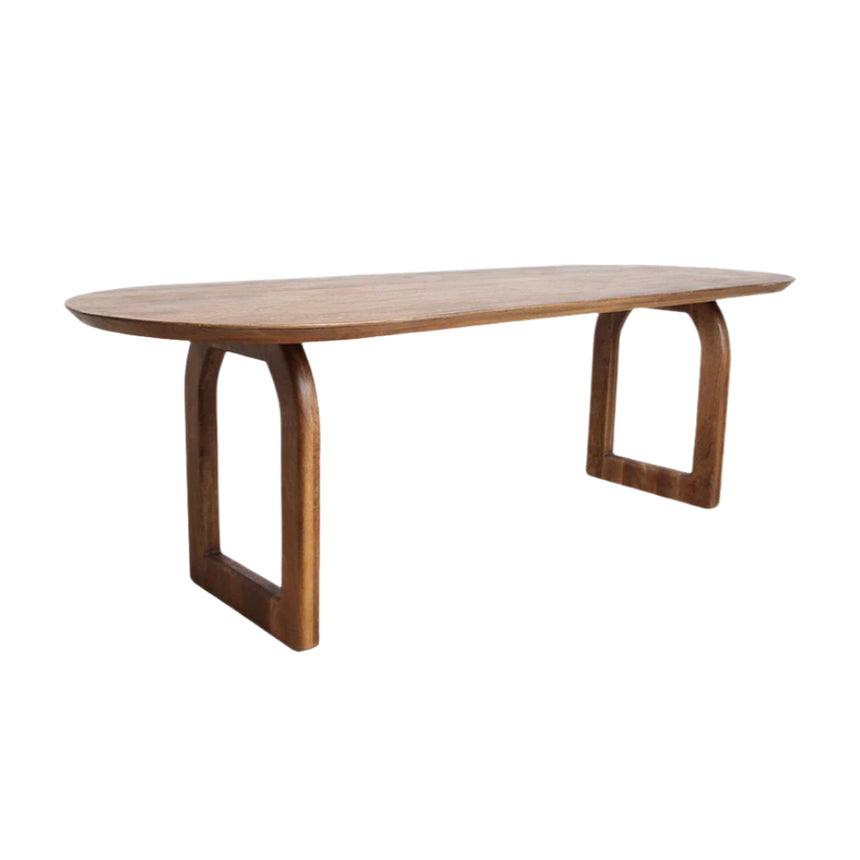 Bullnose Open wooden dining table 200x90